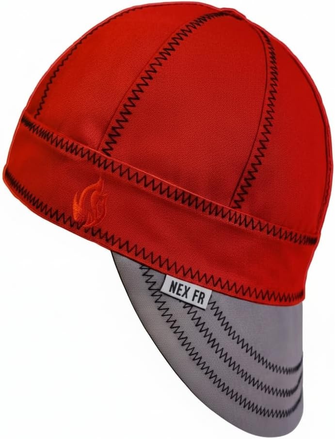 Næxon 8-Panel FR Welding Cap — Red product photo