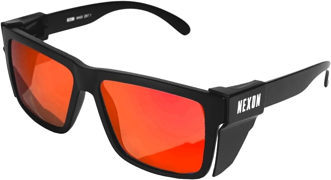 Næxon Badger Z87 Safety Glasses — Badger Red product photo